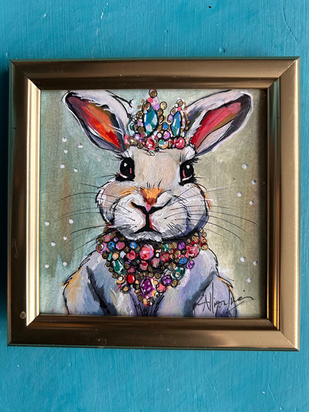 Keep Calm andSparkle On 4”x4 framed watercolor