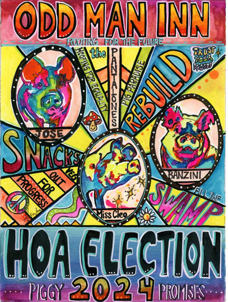 STICKER Odd Man Inn HOA Election  of The Pantalones - Allie for the Soul