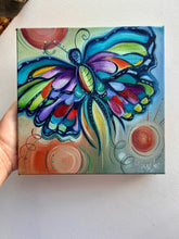 Load image into Gallery viewer, MINIS & MOONS Collection Change is my Favorite Color 8" x 8" Original Oil Painting