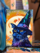 Load image into Gallery viewer, Witchy Kitties Collection - 5" x 7" Cat Art Giclee Paper Print "Those Who Don't Believe in Magic Will Never Find It"