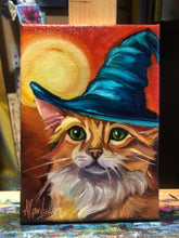 Load image into Gallery viewer, Witchy Kitties Collection - 5" x 7" Cat Art Giclee Paper Print "Zen Master"