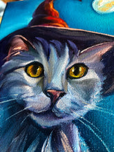 Load image into Gallery viewer, Witchy Kitties Collection - 5" x 7" Cat Art Giclee Paper Print "The World is it's Own Magic"