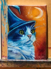 Load image into Gallery viewer, Witchy Kitties Collection - 5" x 7" Cat Art Giclee Paper Print"You are Made of Magic"