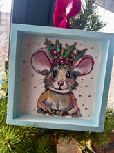 Load image into Gallery viewer, Christmas MOUSE Ornament / Holiday Decor Hand Painted - free shipping