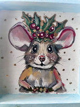 Load image into Gallery viewer, Christmas MOUSE Ornament / Holiday Decor Hand Painted - free shipping