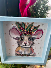 Load image into Gallery viewer, Christmas MOUSE Ornament / Holiday Decor Hand Painted - free shipping