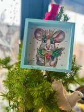 Load image into Gallery viewer, Christmas MOUSE Ornament / Holiday Decor Hand Painted - free shipping