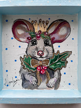 Load image into Gallery viewer, Christmas MOUSE Ornament / Holiday Decor Hand Painted - free shipping