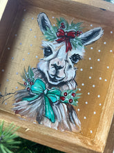 Load image into Gallery viewer, Christmas LLAMA Fa La La Llama Ornament / Holiday Decor Hand Painted - free shipping