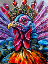 Load image into Gallery viewer, Unstoppable Regal Turkey Original Oil Painting - Jewel Collection - 20x20
