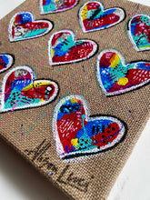 Load image into Gallery viewer, KEY TO MY HEART PIG COLORFUL Hearts 12" x 12" FREE SHIPPING