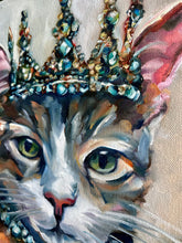 Load image into Gallery viewer, Art Print Lady Whiskertons Royal Cat Oil Painting - Jewel Collection
