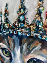 Load image into Gallery viewer, Bejeweled Royal Cat Lady Whiskertons CANVAS PRINT - Multiple Sizes