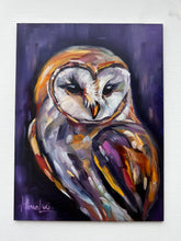 Load image into Gallery viewer, Peace in the Waiting Owl Bird Art Original Oil Painting 6" x 8"