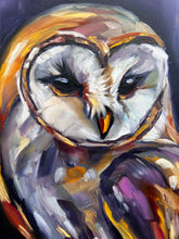 Load image into Gallery viewer, Peace in the Waiting Owl Bird Art Original Oil Painting 6" x 8"