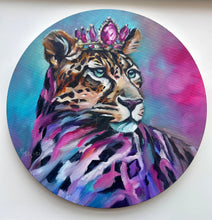 Load image into Gallery viewer, Glo Special Leopard Art Original Oil Painting 16" x 16"