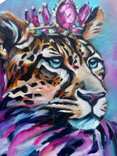 Load image into Gallery viewer, Glo Special Leopard Art Original Oil Painting 16" x 16"