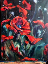 Load image into Gallery viewer, Hope Whispers Poppy Flower Oil Painting Giclee Print on Paper - multiple sizes