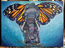 Load image into Gallery viewer, Never Forget you have Butterfly Wings 12&quot; x 16&quot; Original Oil Study
