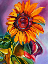 Load image into Gallery viewer, Psychedelic Sunflower 2 Original Oil Painting 20&quot; x 24&quot;
