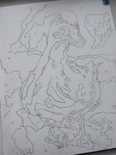 Load image into Gallery viewer, Color me in! Doodles Duck Goosepond Mountain Sanctuary Workshop Study - 8" x 10"
