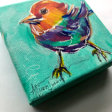 Load image into Gallery viewer, Rainbow Bird 4" x 4" Original Painting - Rainbow Collection