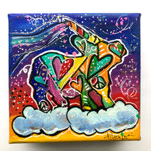Load image into Gallery viewer, Rainbow Piggicorn 4" x 4" Original Painting - Rainbow Collection