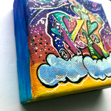 Load image into Gallery viewer, Rainbow Piggicorn 4" x 4" Original Painting - Rainbow Collection