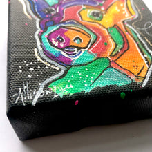 Load image into Gallery viewer, Stanley the Rainbow Pig Pop Art 4" x 4" Original Painting - Rainbow Collection