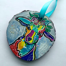 Load image into Gallery viewer, Rainbow Goat with Flower Crown Ornament - Rainbow Collection