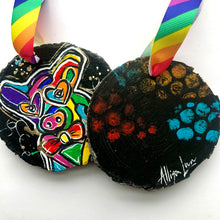 Load image into Gallery viewer, Rainbow Pig with a Bow Tie Ornament - Rainbow Collection