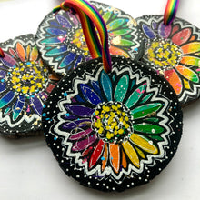 Load image into Gallery viewer, Rainbow Sunflower Ornament - Rainbow Collection