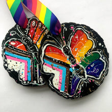 Load image into Gallery viewer, Progress Pride Flag Butterfly Ornament - Rainbow Collection
