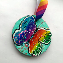 Load image into Gallery viewer, Rainbow Butterfly Ornament Bright Sky Blue - Rainbow Collection