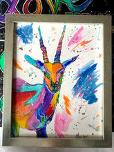 Load image into Gallery viewer, Unicorn Goat Rainbow Art 8&quot;x 10&quot; Original Painting - Rainbow Collection
