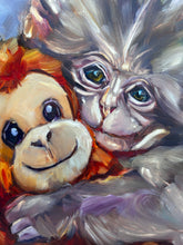 Load image into Gallery viewer, PUNCH the monkey Art Original Oil Painting 6" x 8"