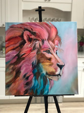 Load image into Gallery viewer, Ramsey Lion Art Reproduction on Gallery Wrapped Canvas Print from Original Painting Allison Luci- MANY Sizes
