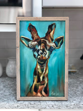 Load image into Gallery viewer, Perception Giraffe Original Oil Painting Framed 10”x16”