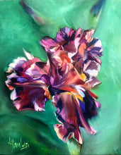 Load image into Gallery viewer, Wild Soul Iris Oil Painting Print on Paper - Multiple Sizes - Allison Luci
