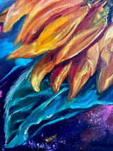 Load image into Gallery viewer, Bright Aura Sunflower Art Original Oil Painting Large 16” x 20”