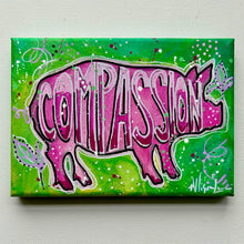 Load image into Gallery viewer, Summer Collection Compassion Pig (Avocado & Pink) 5x7 Original Painting