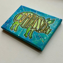 Load image into Gallery viewer, Summer Collection Compassion Pig (Blue/Green) 5x7 Original Painting
