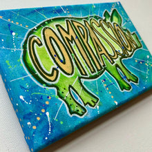 Load image into Gallery viewer, Summer Collection Compassion Pig (Blue/Green) 5x7 Original Painting