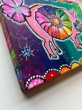 Load image into Gallery viewer, Summer Collection Color me Happy Rainbow Pig 9" x 12" Original Painting