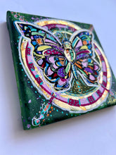 Load image into Gallery viewer, Summer Collection Stained Glass Wings of Hope 5 x 5 Original Painting
