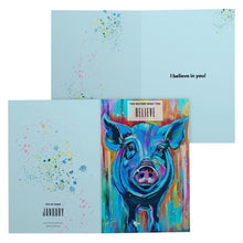 Load image into Gallery viewer, January Pig of Hope - You Become What you Believe Cards - sets of 10 and 30