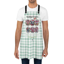 Load image into Gallery viewer, pig art pig lover pig rescue kindness merry christmas and piggie goodwill santa hat pigs watercolor art on pig kitchen apron allie for the soul