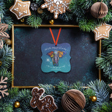 Load image into Gallery viewer, metamorphosis elephant painting with butterfly ears wings inspirational gift ornament christmas holidays motivational magic