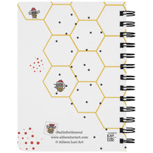 Load image into Gallery viewer, oh cute christmas bee journal notebook from painting cutest gift bee hive save the bees allie for the soul art