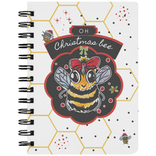 Load image into Gallery viewer, oh cute christmas bee journal notebook from painting cutest gift bee hive save the bees allie for the soul art